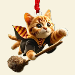 Gifts For Cat Lovers Christmas Wizard Cat Ornament 01acdt031024-Homacus