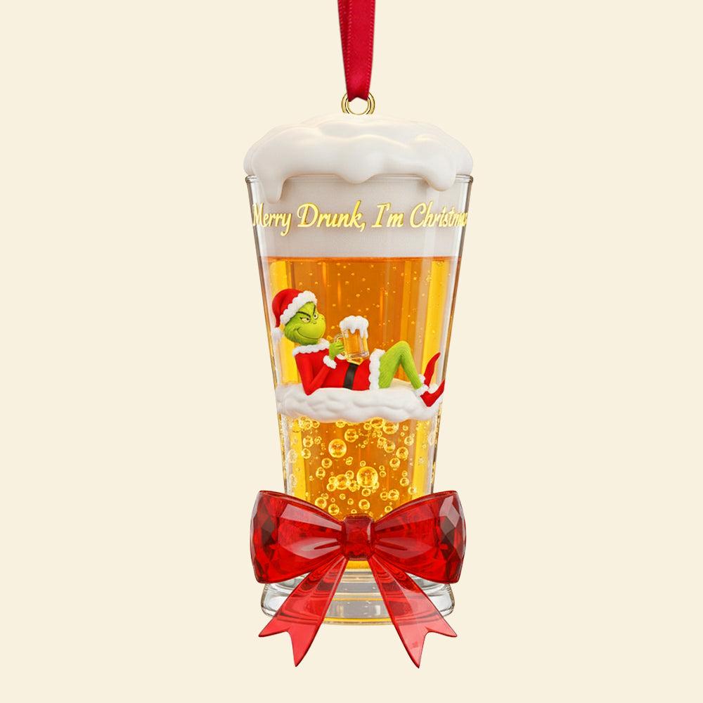 Personalized Funny Gifts For Drinking Lovers Christmas Ornament Merry Drunk - I'm Christmas 04pgtn071025-Homacus