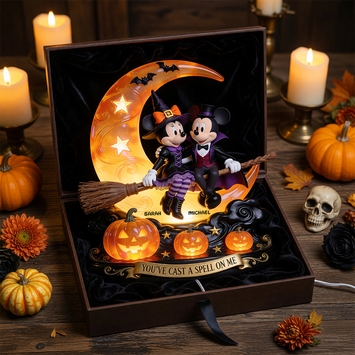 Couple Halloween Acrylic Light Box Personalized Gifts For Couple 06PGDT010826-Homacus
