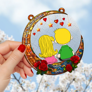 Personalized Gifts For Couple Suncatcher Ornament Cartoon Couple 01xqpu051224hg-Homacus