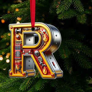 Custom Alphabet Letter Gifts For Fire Truck Lover Christmas Ornament 021xqtn241024-Homacus