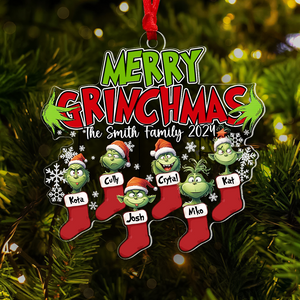 Merry Monster Family Personalized Socks Ornament-Homacus