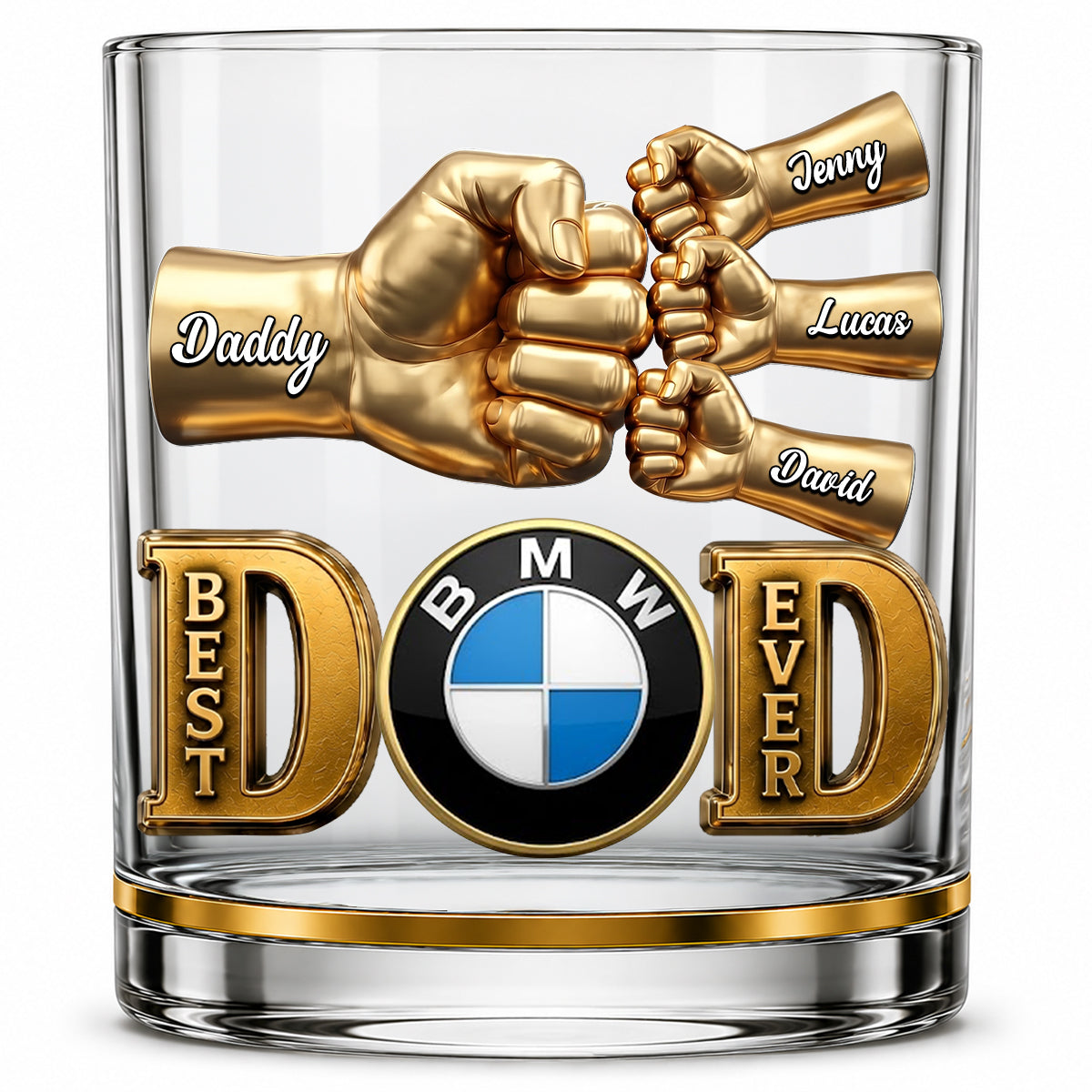 Best Dad Keepsake Glass Mug - Personalized Gifts For Dad 05NATN230526-Homacus