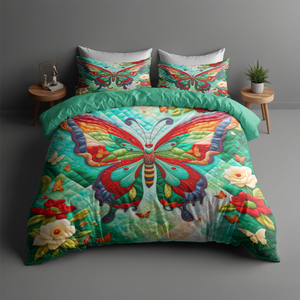 Personalized Butterfly Quilt Bed Set 05hupu170125-Homacus