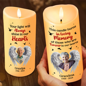 Custom Photo Memorial Gifts For Family Led Candle 04TGPU281024-Homacus