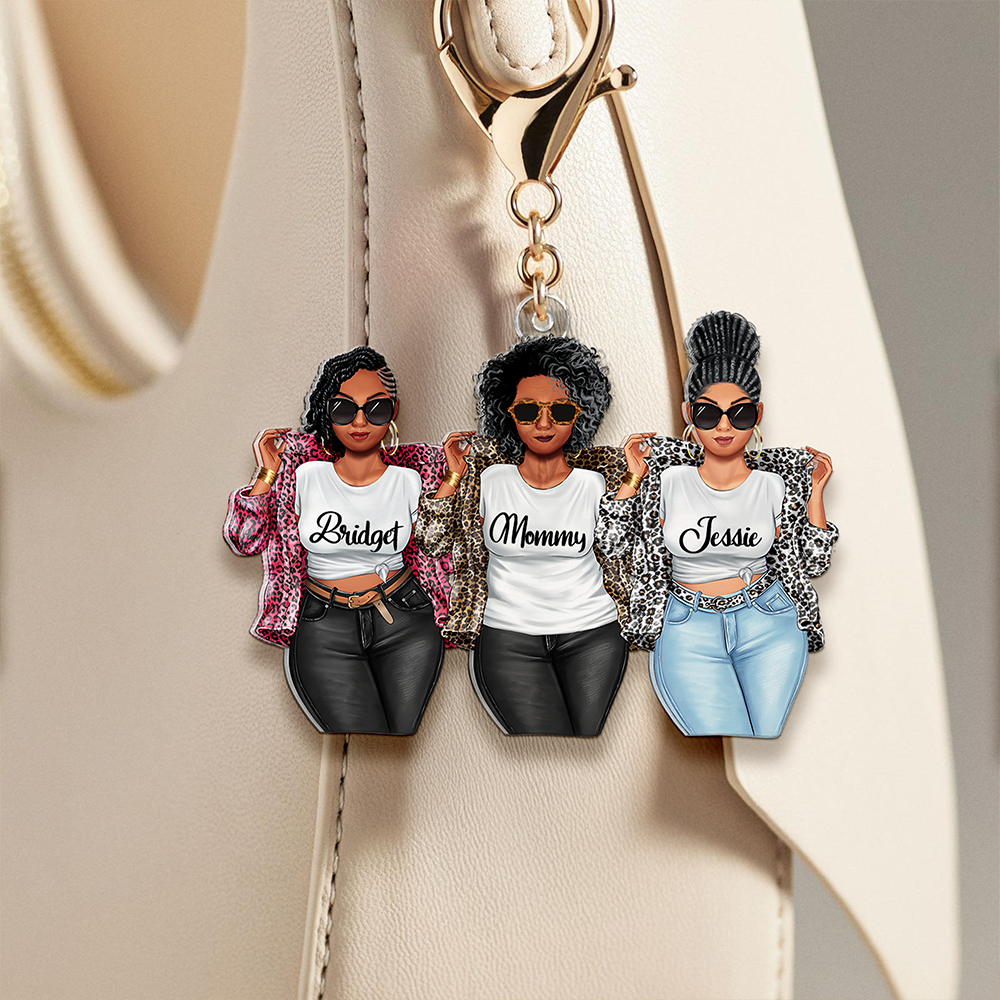 Personalized Gift For Mom Keychain Mother-daughter Duo 031QHHU230125TM-Homacus