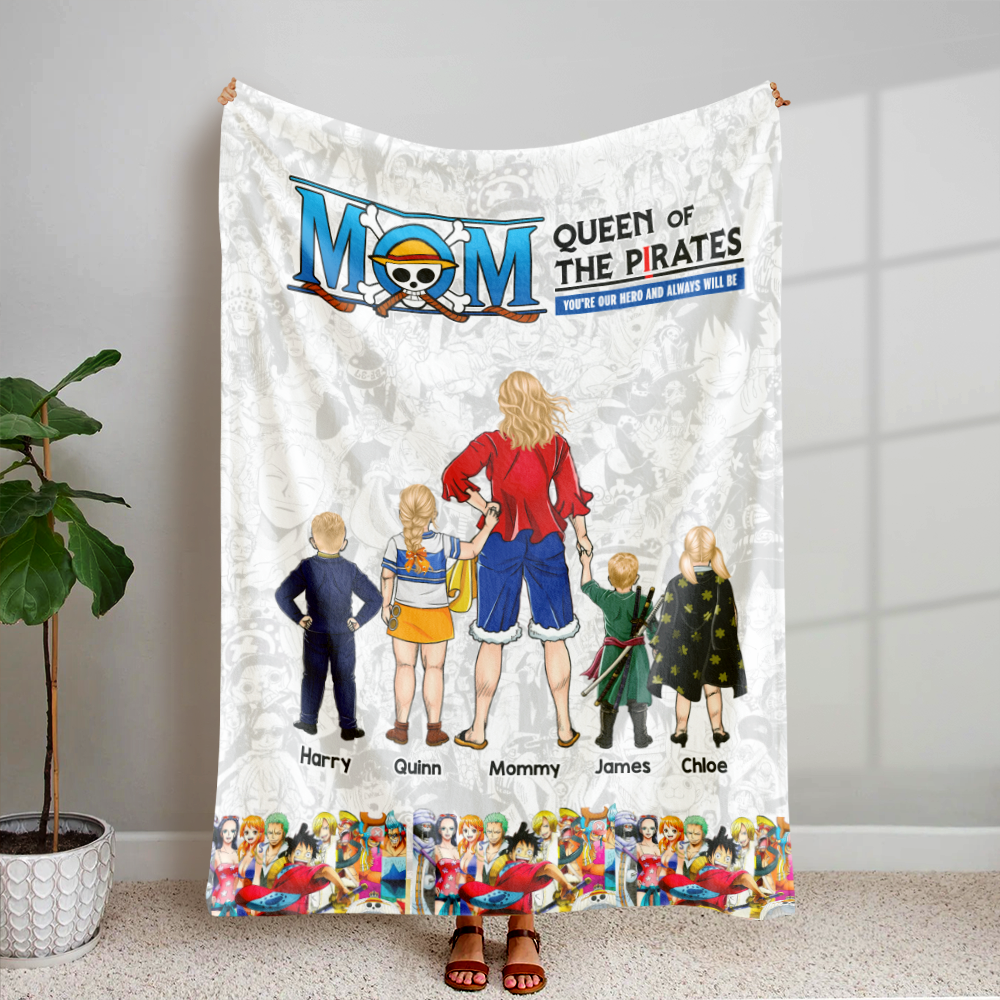 Personalized Gifts For Mom Blanket, Queen Of The Pirates Mother's Day 03ACHU210325PA-Homacus