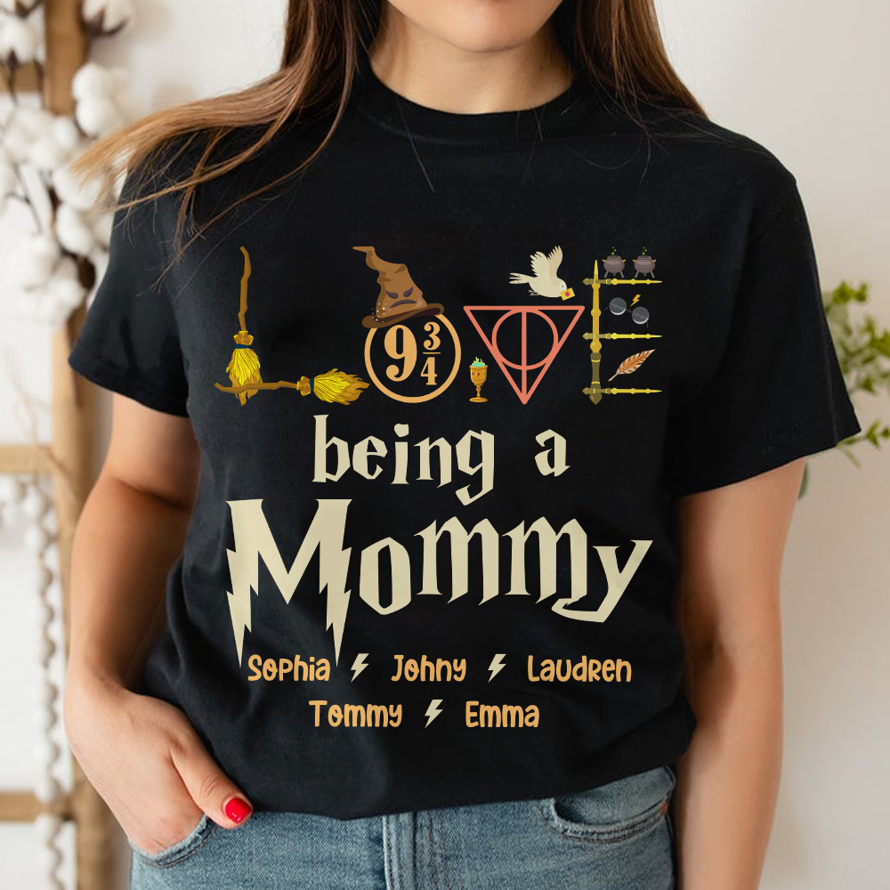 Personalized Gifts For Mom Shirt Love Being A Mommy-Homacus