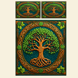 Celtic Heritage Tree Of Life Quilt Bedding Set 021HUPU180125-Homacus