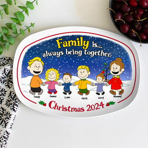 Personalized Gifts For Family Christmas Plate 03HUPU151124DA-Homacus