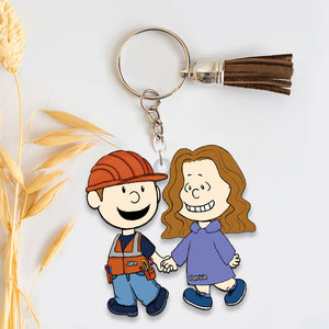 Personalized Gifts For Couple Keychain, Custom Job Costume 01qhqn130125hg-Homacus