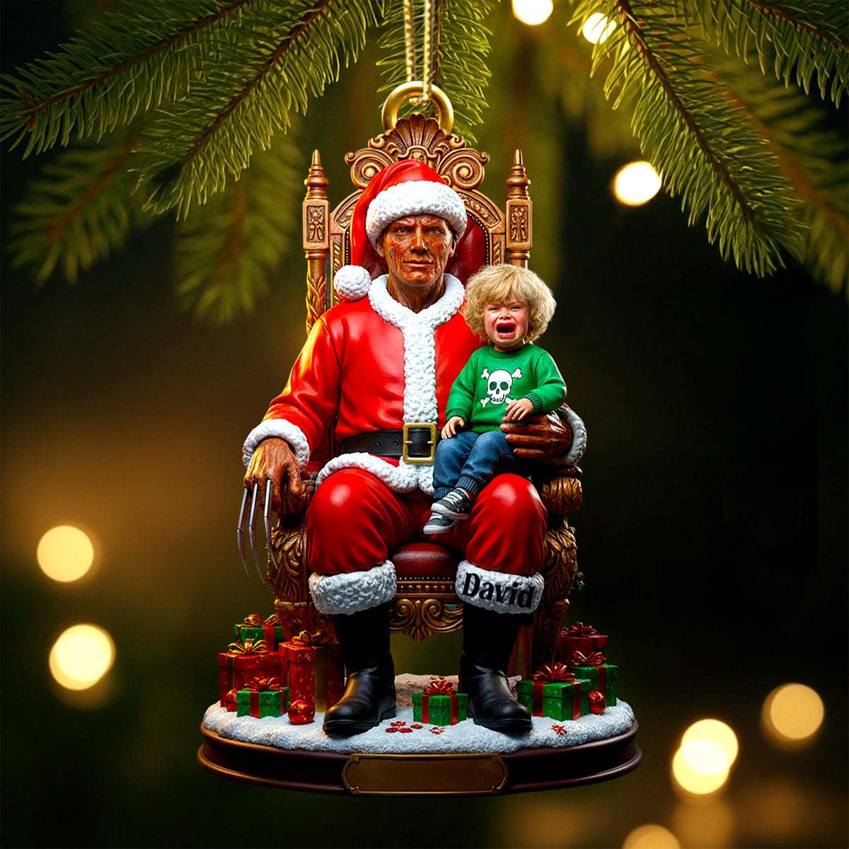 Horror Santa Custom Photo Ornament Christmas Gifts 01DTDT100925-Homacus