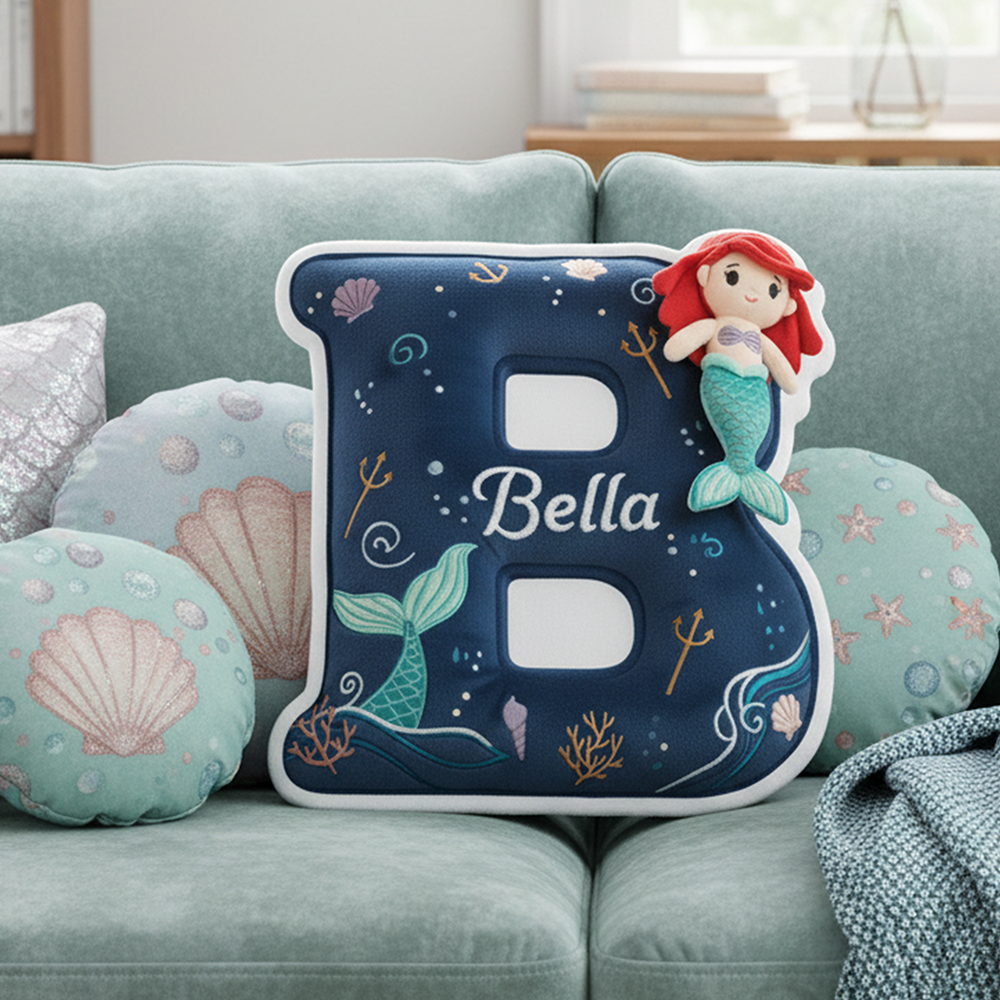 Ocean Alphabet Custom Shaped Pillow - Personalized Gifts For Kid 03kita191225-Homacus