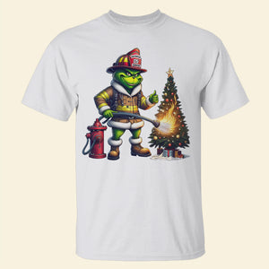 Personalized Gifts For Firefighter Shirt How The Firefighter Saved Christmas 04qhtn011124-Homacus