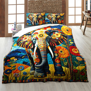 Personalized Gifts For Elephant Lover Quilt Bed Set 04HUMH170125-Homacus