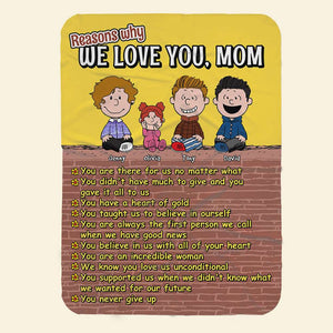 Personalized Gifts For Mom Blanket We Love You Mom 03TODT100125HH-Homacus