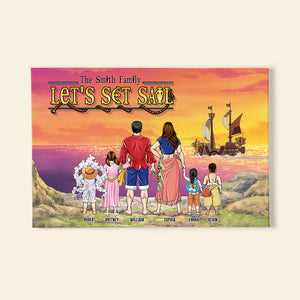 Personalized Gifts For Family Canvas Print Let's Set Sail 03HUDT210324PA-Homacus