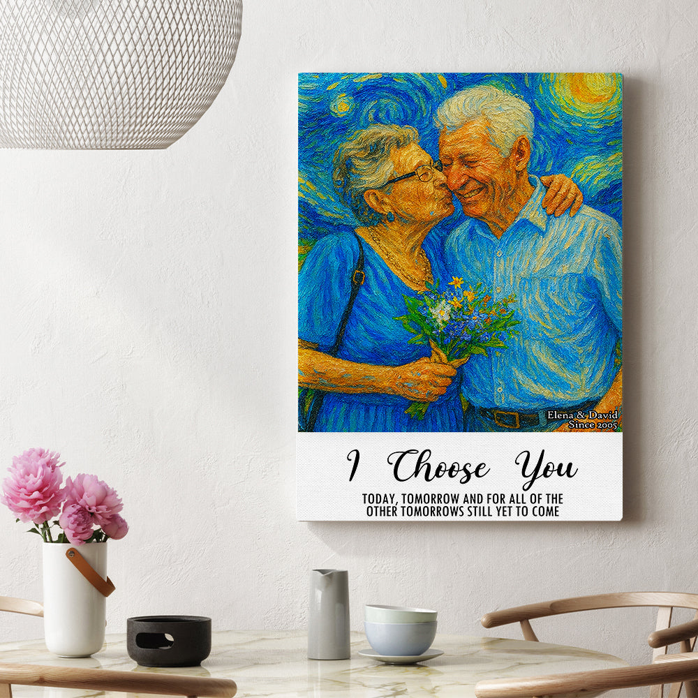 Art Style Couple Canvas Print - Custom Photo Gifts For Couple 01humg150725-Homacus