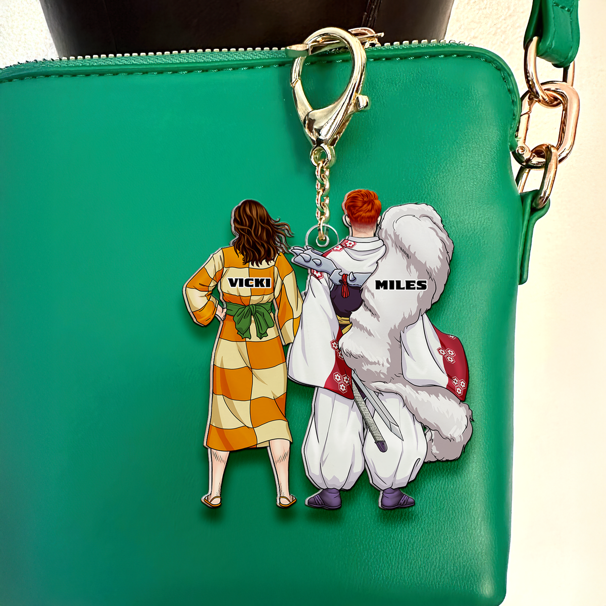 Personalized Gifts For Couple Keychain Anime Couple 06QHHU130125PA-Homacus