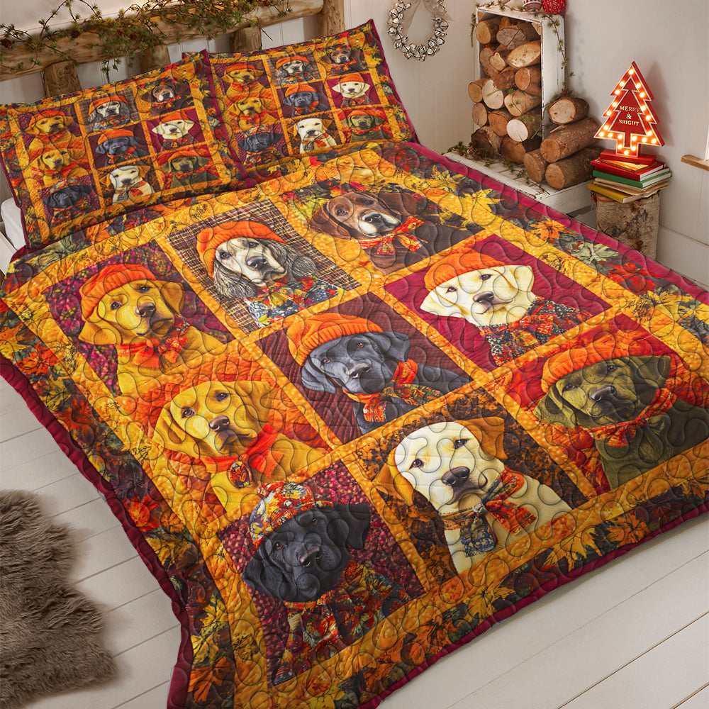 Labrador Retriever Dog Christmas Quilt Bed Set Gifts For Dog Lovers 02HUDT051124-Homacus