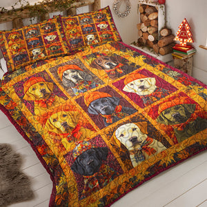 Labrador Retriever Dog Christmas Quilt Bed Set Gifts For Dog Lovers 02HUDT051124-Homacus