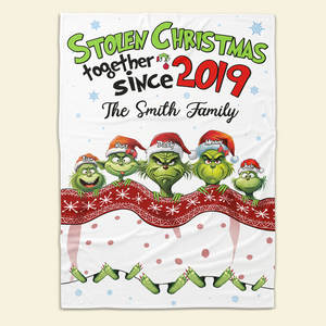 Personalized Christmas Gifts For Family Blanket 03ohpu131124 Stolen Christmas Together-Homacus