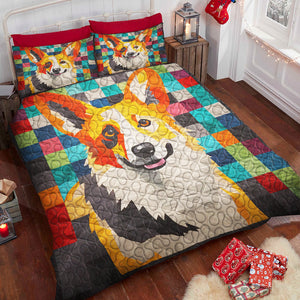 Corgi Dog Christmas Quilt Bed Set Gifts For Dog Lovers 04HUDT051124-Homacus