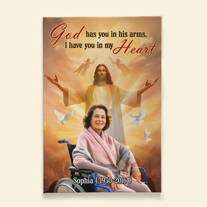 Custom Photo Gifts For Family Canvas Print 02hutn311224 God Have You In His Arms I Have You In My Heart-Homacus