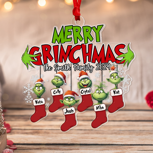 Merry Monster Family Personalized Socks Ornament-Homacus