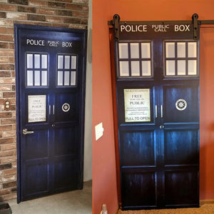 Door Cover For Movie Fans 02HUXX120924 Police Box Door Cover-Homacus