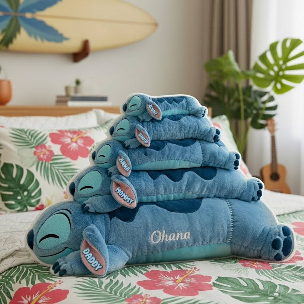 Cute Lazy Family Pile Custom Shape Pillow, Personalized Gifts For Family 03qhtn071125