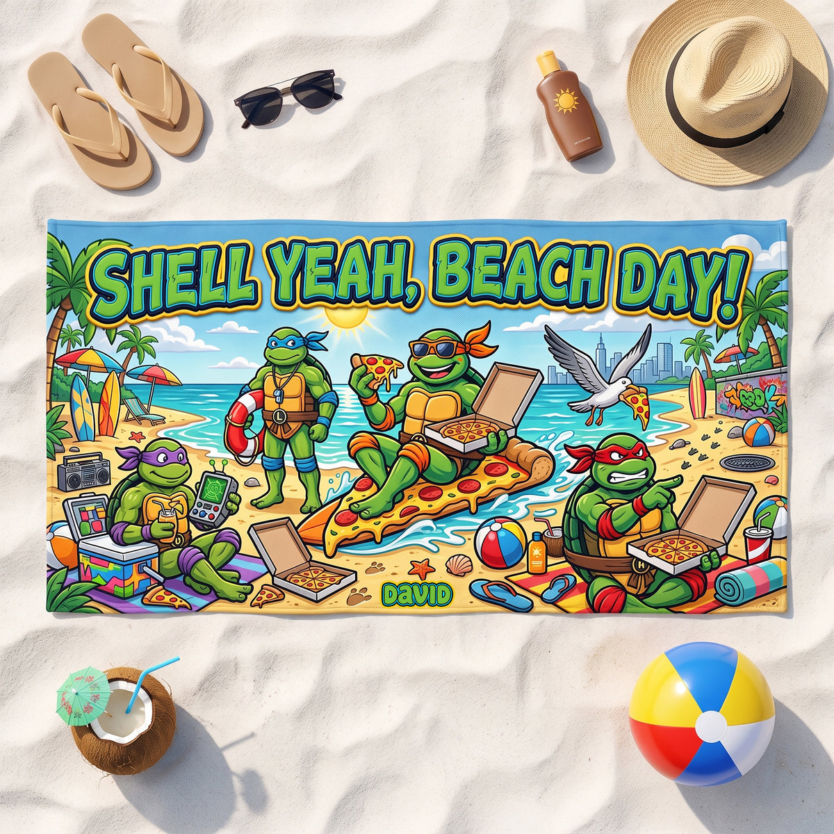 Shell Yeah, Beach Day Beach Towel - Personalized Gifts 04tyqn160726-Homacus