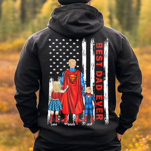 Best Dad Ever Shirt, Hero Dad and American Flag-Homacus