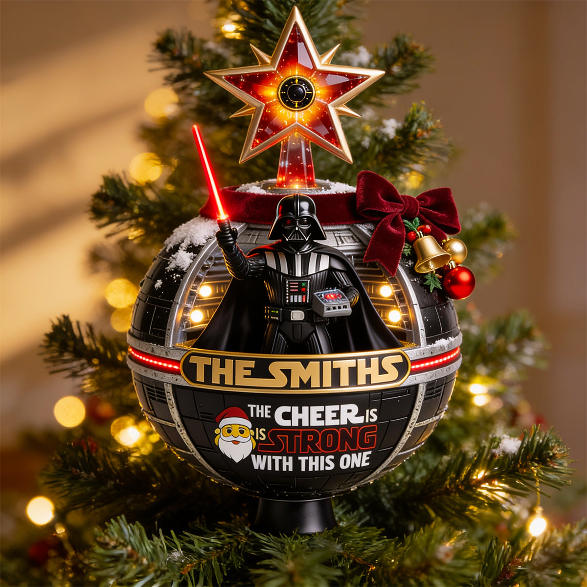 Empire Celebrates The Holidays Tree Topper - Personalized Christmas Gifts For Family 04hadt190826-Homacus