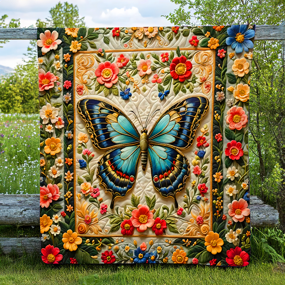 Personalized Butterfly Quilt Bed Set 05hupu170125-Homacus