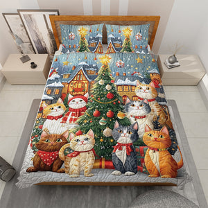 Personalized Gifts For Cat Lovers Quilt Bed Set 03acqn051124 Christmas Gift-Homacus