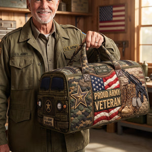 Military Quilted Duffle Bag - Personalized Gift For Veterans 01paqn140826