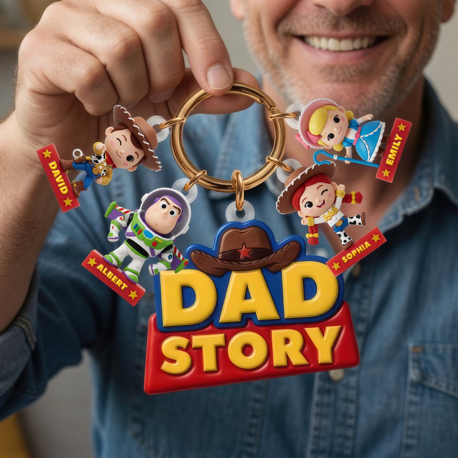 Lovely Characters Acrylic Tag Keychain - Personalized Gifts For Dads 022tyqn230426-Homacus