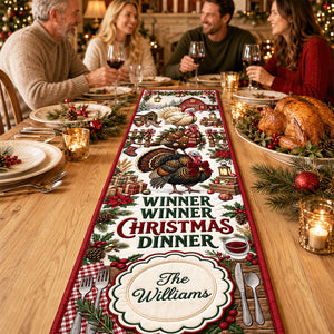 Winner Winner Christmas Dinner Quilted Table Runner - Personalized Christmas Gifts 07padt150826-Homacus
