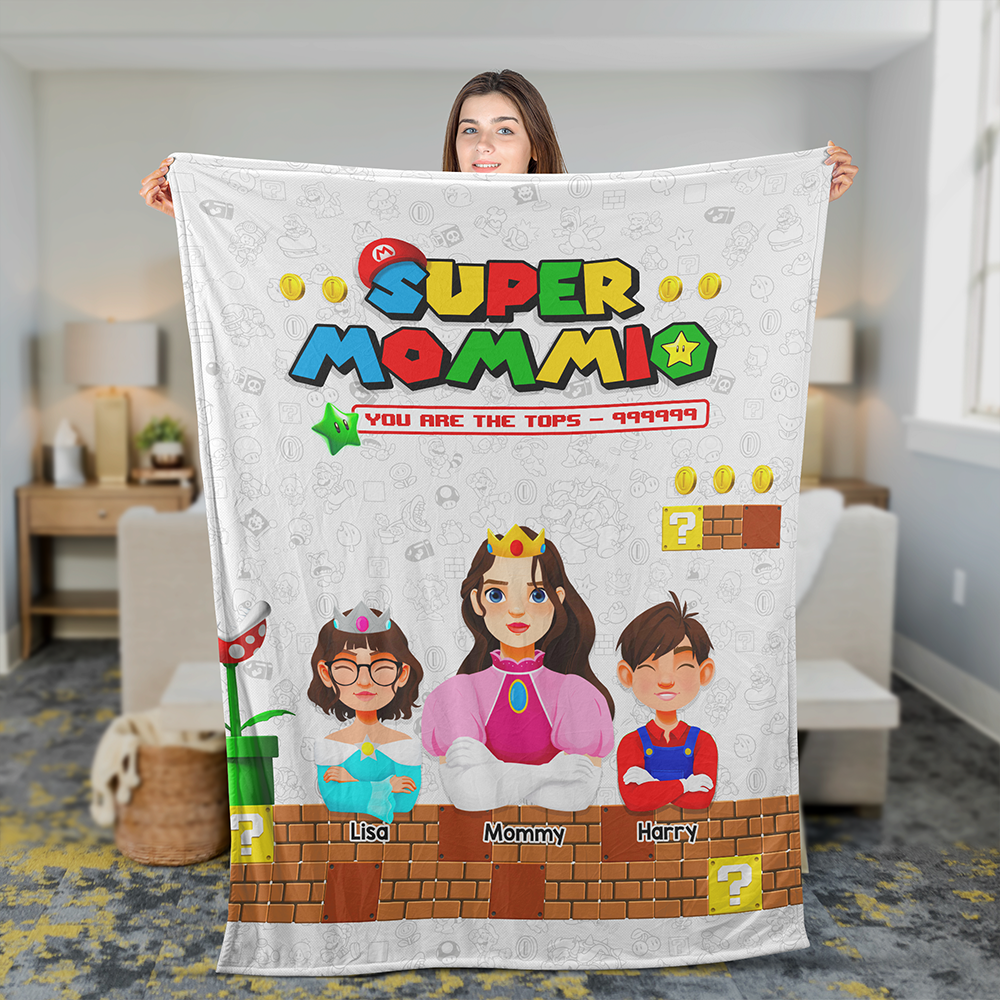 Personalized Gifts For Mom Blanket Super Mom 03ACHU220325PA-Homacus