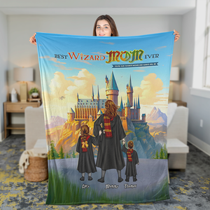 Personalized Gifts For Wizard Mom Blanket, Best Wizard Mom Ever Mother's Day 02ACHU210325TM-Homacus