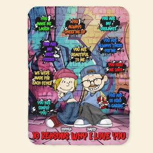 Personalized Gifts For Couple Blanket 01totn301224hg 10 Reasons Why I Love You-Homacus