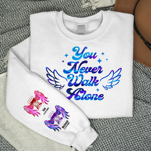 Personalized Gifts For Mom Heaven Shirt 01hutn240225 You Never Walk Alone-Homacus