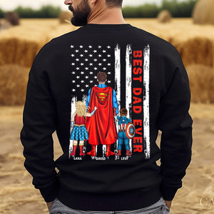 Best Dad Ever Shirt, Hero Dad and American Flag-Homacus