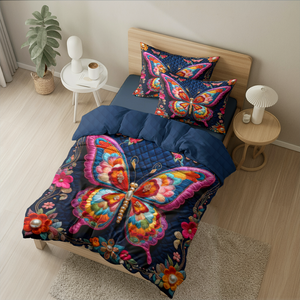 Personalized Butterfly Quilt Bed Set 05hupu170125-Homacus