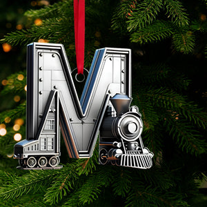 Custom Alphabet Letter Gifts For Train Lovers Christmas Ornament 051xqtn231024-Homacus