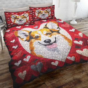 Corgi Dog Christmas Quilt Bed Set Gifts For Dog Lovers 04HUDT051124-Homacus