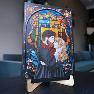 Personalized Gifts For Couple Layers Wood Sign Wizard Couple 05HUDT050224PA-Homacus