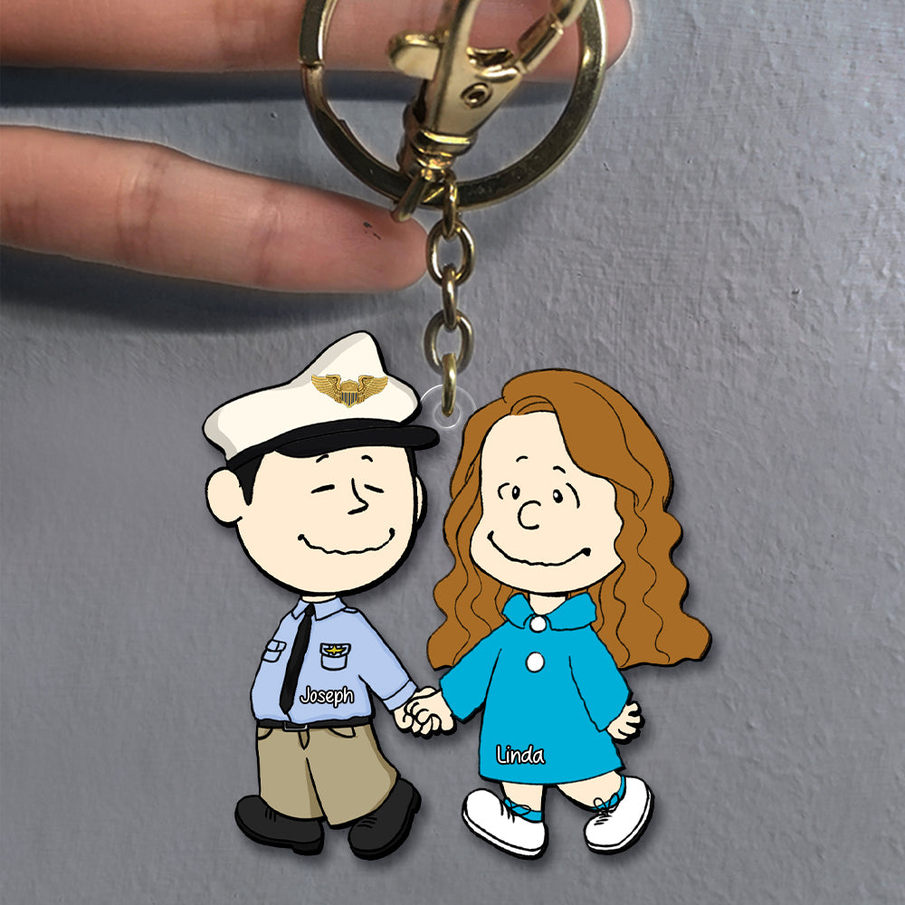 Personalized Gifts For Couple Keychain, Custom Job Costume 01qhqn130125hg-Homacus