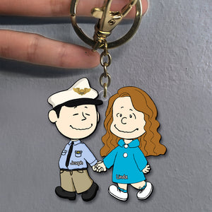 Personalized Gifts For Couple Keychain, Custom Job Costume 01qhqn130125hg-Homacus